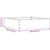 vidaXL Robovi trave Črna 50 x 50 x 13 cm Jeklo | Shoptok.si