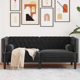 SOFA Crna 174 x 74,5 x 70,5 cm Baršun | shoptok.hr