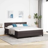 Box Postelja z vzmetnico z vzmetnico Temno rjava 180 x 200 cm blago, (5000128637) | Shoptok.si
