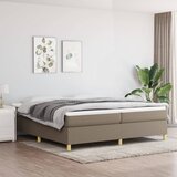  Okvir za krevet s oprugom smeđesivi 200x200 cm od tkanine | Eponuda.com