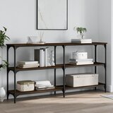 vidaXL Konzolna mizica rjav hrast 150x29x75 cm inženirski les Cene