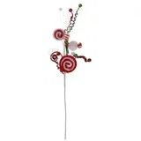 twig, novogodišnja grana, crvena, 58cm