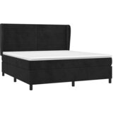  Krevet s oprugama i madracem crni 180x200 cm baršunasti | shoptok.hr