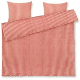Crvena/žuta posteljina za bračni krevet/za produženi krevet od krepa 200x220 cm Bæk&Bølge –