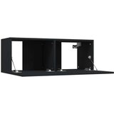 TV ormarići 2 kom crni 80 x 30 x 30 cm od konstruiranog drva | Eponuda.com