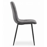  Set od 3 stolice TURIN od tamnosivog baršuna | shoptok.hr