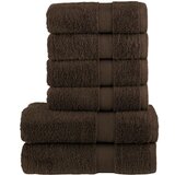 vidaXL 6-dijelni vrhunski set ručnika SOLUND smeđi 600 gsm | shoptok.hr