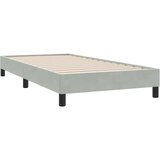 Box spring postelja z vzmetnico Svetlo siva 80x210 cm žamet, (21791005) | Shoptok.si