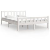 Okvir za krevet od masivne borovine bijeli 150 x 200 cm king | Eponuda.com