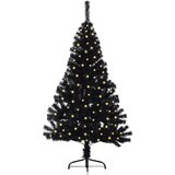 vidaXL Umjetna preddekorirana božićna jelka Črna 120 cm PVC | Shoptok.si
