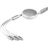 Meixi Uvlačivi USB kabl KEPLER 6u1 60W – automatsko uvlačenje/ 3 izlaza/ PD/ beli Cene