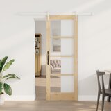 vidaXL Klizna vrata sa setom opreme 73.5x198.5 cm od čvrstog drva bor Cijene
