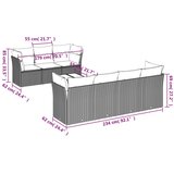vidaXL 8-dijelni set vrtnih sofa od poliratana s jastucima svjetlosivi | shoptok.hr