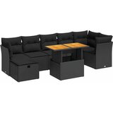  8-dijelni set vrtnih sofa od poliratana s jastucima crni bagrem | shoptok.hr