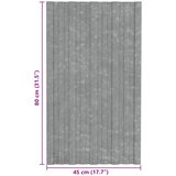 Krovni panel 36 pcs Srebrna 80 x 45 cm Pocinčani čelik | shoptok.hr
