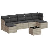 vidaXL 8-dijelni set vrtnih sofa od poliratana s jastucima svjetlosivi | shoptok.hr