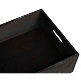 vidaXL Drvena kutija s ručkama crna 40x30x13 cm puno drvo bor | shoptok.hr