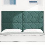  LED uzglavlje dijamantskih blokova tamnozelena 144 cm baršun | shoptok.hr