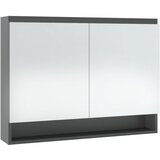  Kupaonski ormarić s ogledalom 80 x 15 x 60 cm MDF sivi | shoptok.hr