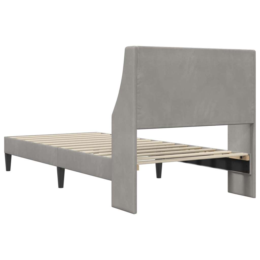  Okvir za krevet Svijetlo siva 80 x 200 cm Baršun - Svjetlosiva 80 x 200 cm | shoptok.hr