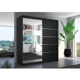 ADRK Klizni ormar s ogledalom OLIVER 200 cm - CRNA | shoptok.hr