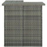 Poli kutni barski stol sivi 100 x 50 x 105 cm od poliratana | shoptok.hr