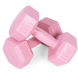  Set &amp;scaron;esterokutnih bučica 2x2 kg, utezi za vježbanje, opterećenje za fitness, roza, ModernHome Slike