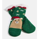 Gemre Green Insulated Socks with Challi Bear | Shoptok.si
