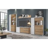 Mömax Vitrina Salinas, Hrast/bela | Shoptok.si