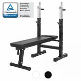 GORILA SPORTS Ravna benč klupa sa stalkom za šipku (Podesiva / Crna) | Eponuda.com