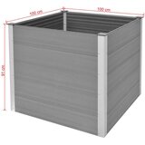  Posuda za Sadnju WPC 100x100x91 cm Siva | shoptok.hr