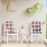  Jastuci za stolice 2 kom crveni karirani 100x50x3 cm od tkanine | shoptok.hr