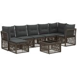 vidaXL Vrtna sedežna garnitura 8 pcs Siva poli ratan, (5000272135) | Shoptok.si