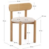 Kave Home Crne blagovaonske stolice u setu 2 kom od punog hrasta Nebai – | shoptok.hr