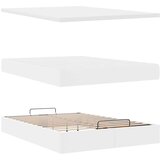  Otomanski okvir kreveta s madraca bijela 140x200cm umjetna koža | shoptok.hr