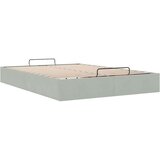 vidaXL Otomanski posteljni okvir brez vzmetnice Svetlo siva 140x200 cm | Shoptok.si