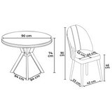 Hanah home Trpezarijski set, 5 dijelova, bež Slike