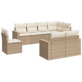  8-dijelni set vrtnih sofa od poliratana s jastucima bež | shoptok.hr