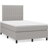  Krevet s oprugama i madrac svjetlosivi 120 x 200cm od tkanine | shoptok.hr