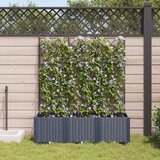  Vrtna saksija 3 pcs Sivi 120 x 40 x 143 cm Plastika | shoptok.hr