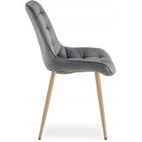  BERA stolica - tamnosivi baršun / noge od hrasta x 1 | shoptok.hr