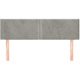  Uzglavlje s ušima svjetlosivo 147x16x78/88 cm baršunasto | Eponuda.com