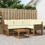  Set vanjskih sofa 5 kom. Prirodna i krem | shoptok.hr
