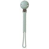 Saro Baby Braided Silicone Pacifier Holder kopča za dudu Hunter Mint 1 kom | shoptok.hr