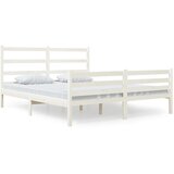 Furnova Posteljni okvir iz trdne borovine 140x190 cm bel, (21937696) | Shoptok.si