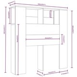  Uzglavlje s ormarićem boja hrasta sonome 100 x 18 5 x 104 5 cm | shoptok.hr
