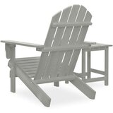  Vrtni stol Adirondack z mizo trden les jelke siv, (20704514) | Shoptok.si