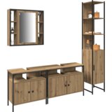  Set kupaonskog namještaja od 4 dijela u umjetnom hrastu | shoptok.hr