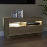 TV ormarić s LED svjetlima boja hrasta sonome 80x35x40 cm | shoptok.hr