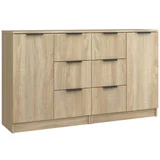 MAISON CHIC Komoda - Predalnik 2 kosa sonoma hrast 60x30x70 cm konstruiran les, (21722219)